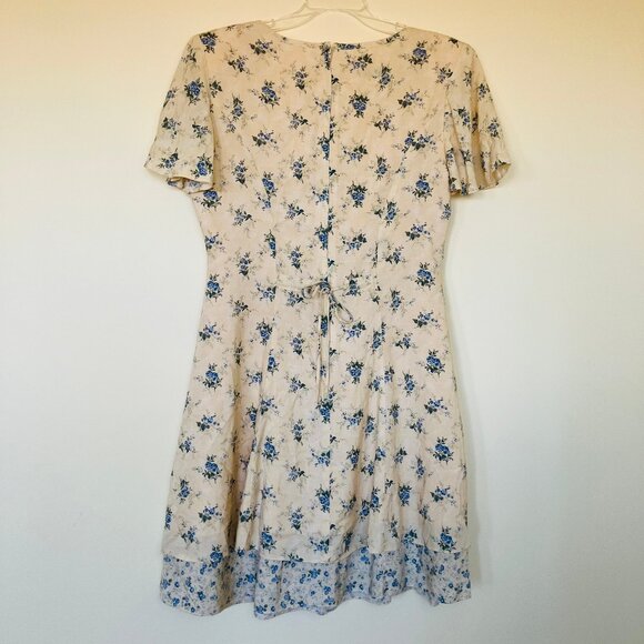 Floral Cream Mini Dress - Picture 6 of 8